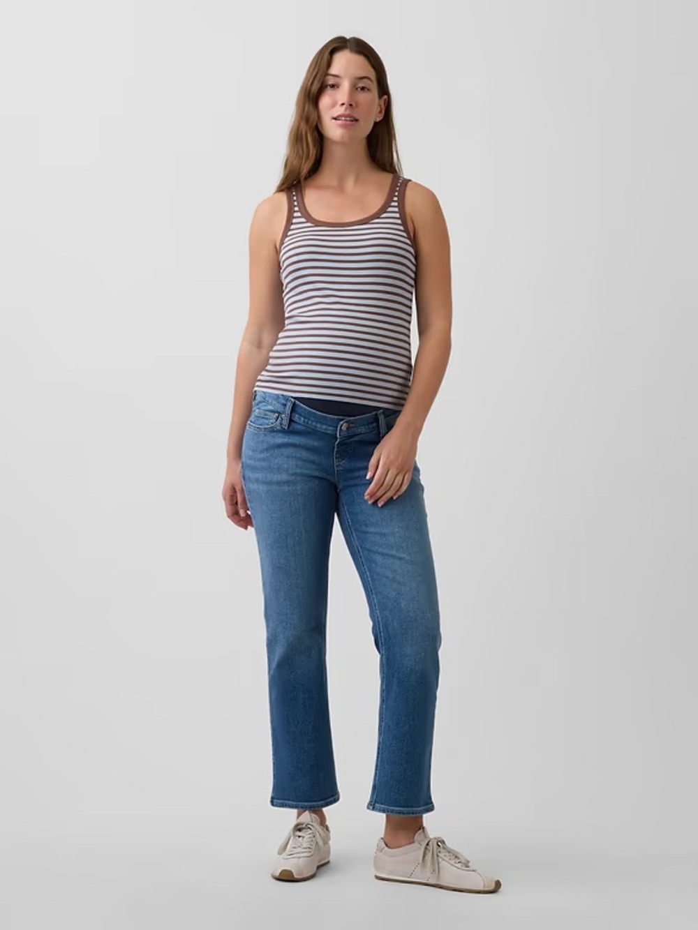 Gap | Maternity Full-Panel '90s Slim Straight Crop Jeans